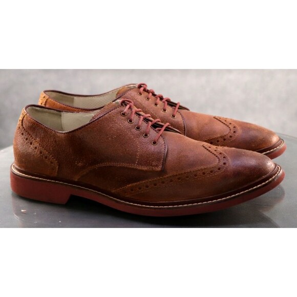 Cole Haan Nik Air Men\'s Wingtip Oxfords Dress Shoes Size 10.5 M Leather C10190